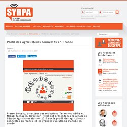 Syrpa - Profil des agriculteurs connectés en France