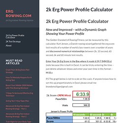 2k Erg Power Profile Calculator
