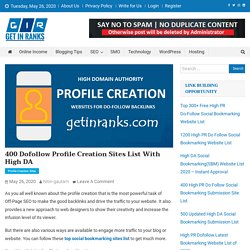 High DA Profile Creation Websites