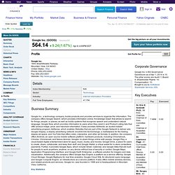 GOOG: Profile for GOOGLE