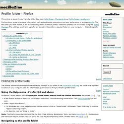 Profile folder - Firefox