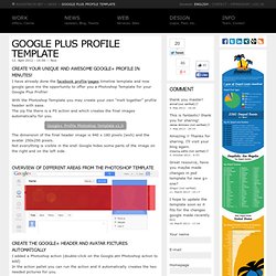 Google Plus profile template