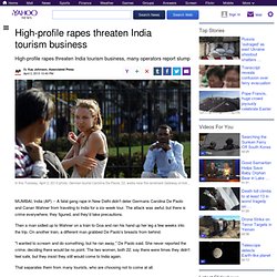 High-profile rapes threaten India tourism business