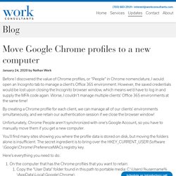 Move Google Chrome profiles to a new computer