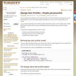 Django User Profiles - Simple yet powerful