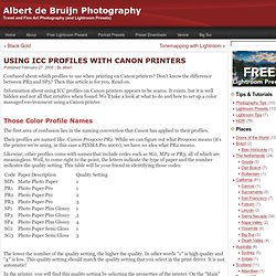 Using ICC profiles with Canon printers