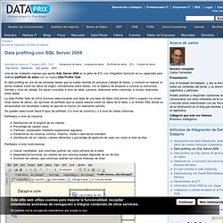 Data profiling con SQL Server 2008