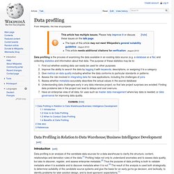 Data profiling