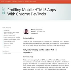 Profiling Mobile HTML5 Apps With Chrome DevTools