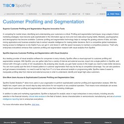 Spotfire - Customer Profiling and Segmentation - Spotfire