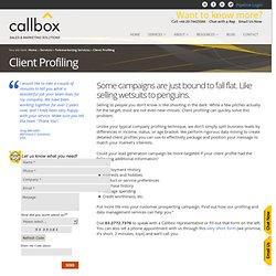 Client Profiling Services - Callbox