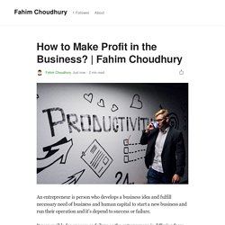 How to Make Profit in the Business?