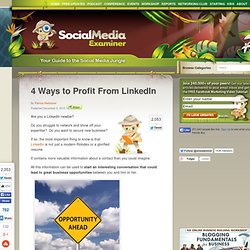 4 Ways to Profit From LinkedIn