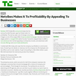 Netvibes Makes It To Profitability By Appealing To Businesses