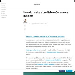 How do i make a profitable eCommerce business