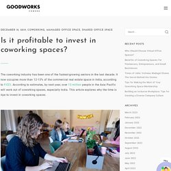 Is it profitable to invest in coworking spaces? - Goodworkscowork