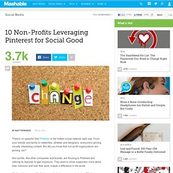 10 Non-Profits Leveraging Pinterest for Social Good