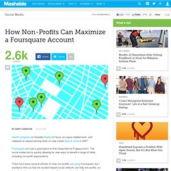 How Non-Profits Can Maximize a Foursquare Account