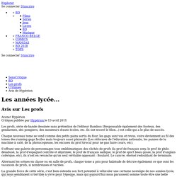 Avis sur la BD Les profs (2008) - Les années lycée... par Hypérion