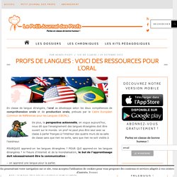 Profs de langues : voici des ressources pour l’oral