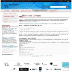 Liste des activités