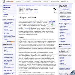 Progect et Pdesk - Gestion de projet