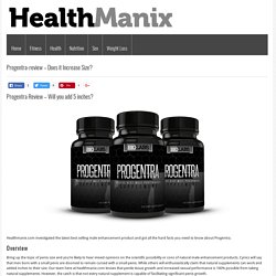 Progentra Pills - Healthmanix