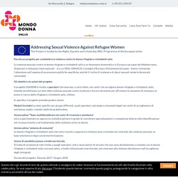 Progetto Europeo Daphne- Addressing Sexual Violence Against Refugee Women (ASVARW)