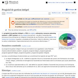 Progiciel de gestion intégré