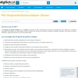 PGI : Progiciel de Gestion Intégrée - Dossier