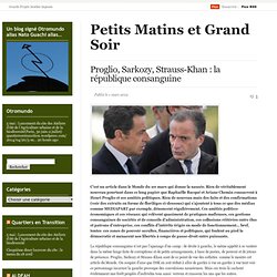 Proglio, Sarkozy, Strauss-Khan : la république consanguine