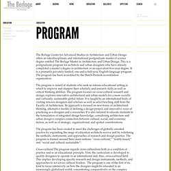 Postgraduate / Programs / Berlage Institute