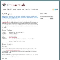 PLUS Program - Ilm Essentials - Khalid Abdul Sattar