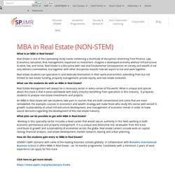 Best MBA Program in Real Estate