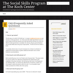 The Social Skills Program at The Koch Center