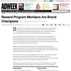 Reward Program Members Are Brand Champions