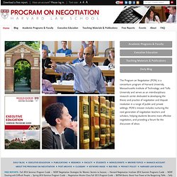 The Program on Negotiation at Harvard Law School