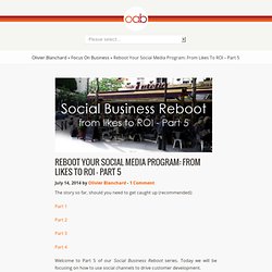Reboot Your Social Media Program: from likes to ROI - Part 5