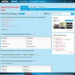 FAQ:The Program - Starting Strength Wiki