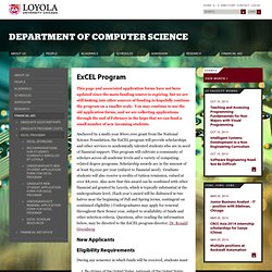 ExCEL Program — Loyola University Chicago - Computer Science, Department of