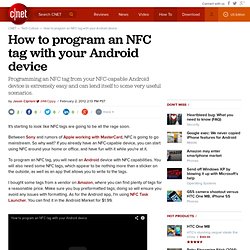 How to program an NFC tag with your Android device