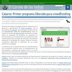 Catarse: Primer programa liberado para crowdfunding