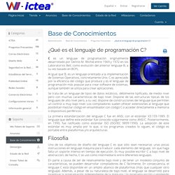 ¿Qué es el lenguaje de programación C? - Base de Conocimientos - ICTEA