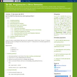 My First RESTful Web Service with Symfony2 Part I