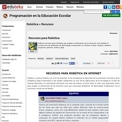 Programación en la Educación Escolar > Robótica > Recursos