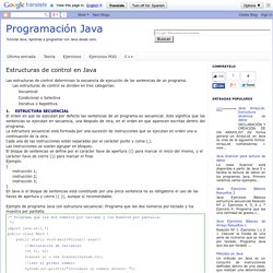Programación Java: Estructuras de control en Java