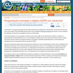 Programación orientada a objetos (OOP) con Javascript