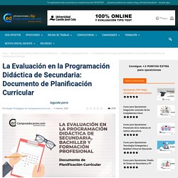 La Evaluación en la Programación Didáctica de Secundaria: Documento de Planificación Curricular