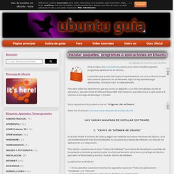 Instalar paquetes, programas o aplicaciones en Ubuntu
