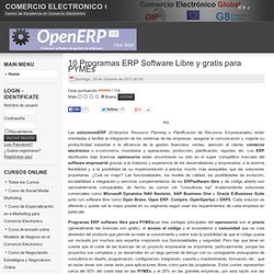 10 Programas ERP Software Libre y gratis para PYMEs